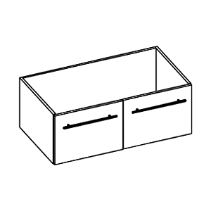 Накопитель в 2-мя ящикми без столешницы LGK.003.002