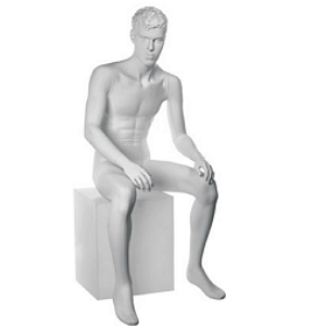 Манекен мужской, скульптурный, сидячий