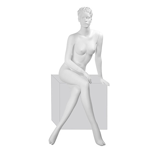Манекен женский, скульптурный, сидячий